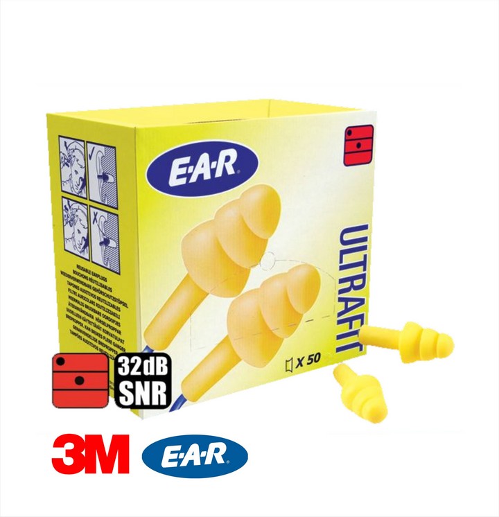 Ultrafit Ear Plugs (50 pairs) Corded